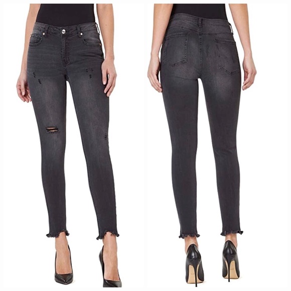Numero Denim - SALE🎉Frayed Hem Black Skinny Jeans Numero NWT